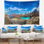 Tapisserie panorama de mer montagnes-28507426