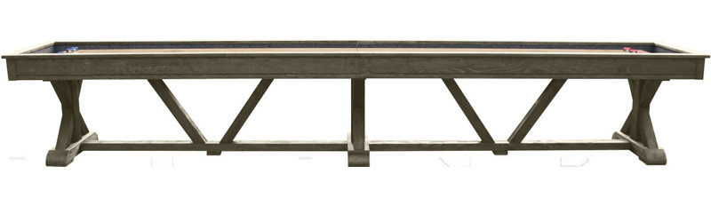 Brazos River Pro-Style Shuffleboard Table, 12', Weathered Gray, Buffet Top Not Included