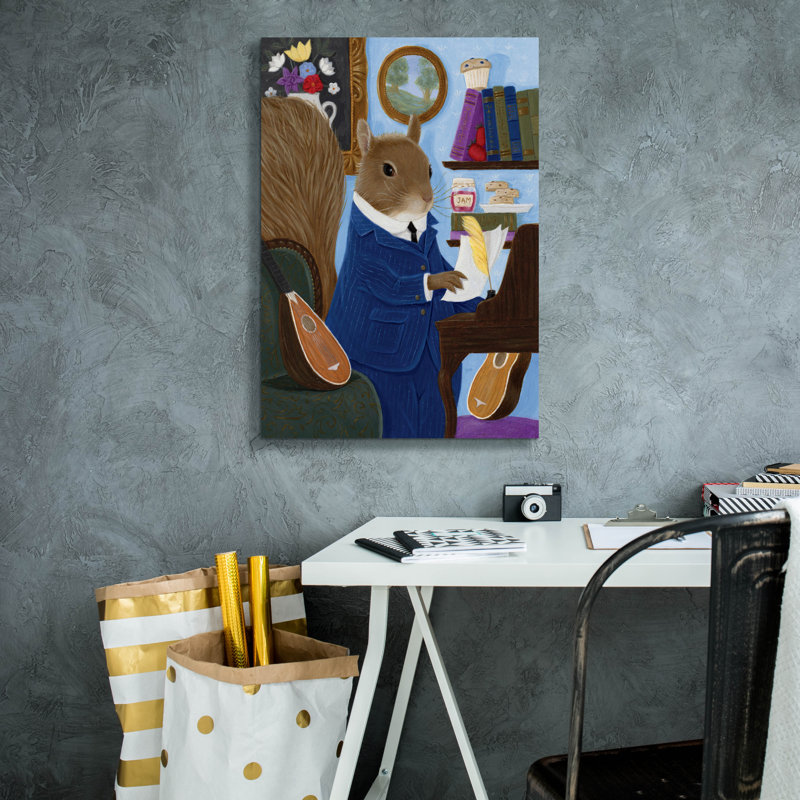  «Gleason R. Fizzlegriff» par Gina Matarazzo, art mural sur toile, 18 po x 26 po, H 26 po x l 18 po