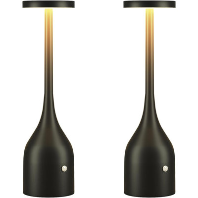 Table Lamps Set Of 2,Small Rechargeable Lamps Battery Operated Lamp Waterproof For Outdoor Patio,Home Dinner,Restaurant Dining,Bar,Portable Wireless Led Table Light 3 Way & Stepless Dimmable