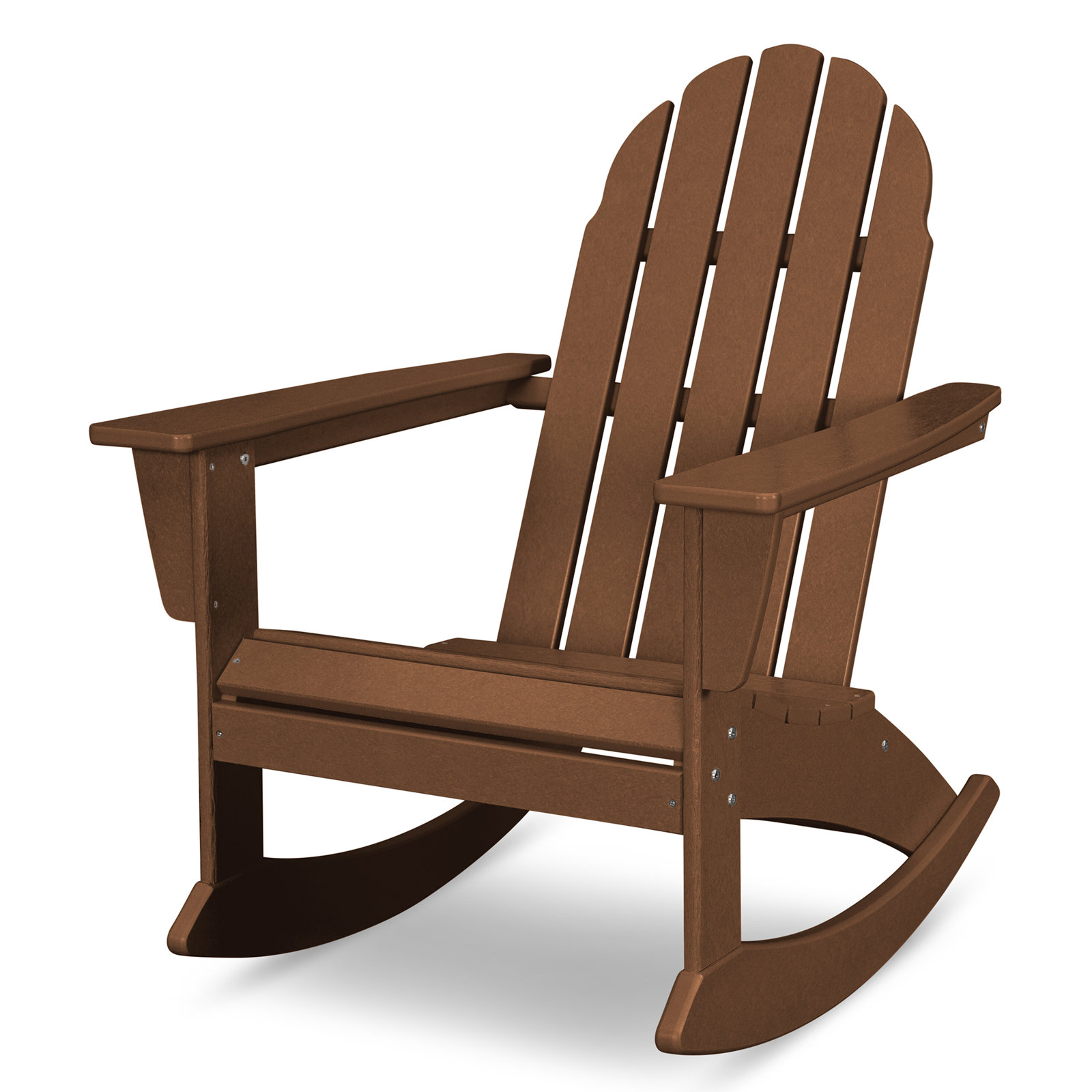POLYWOOD® Vineyard Rocking Adirondack Chair, Teak