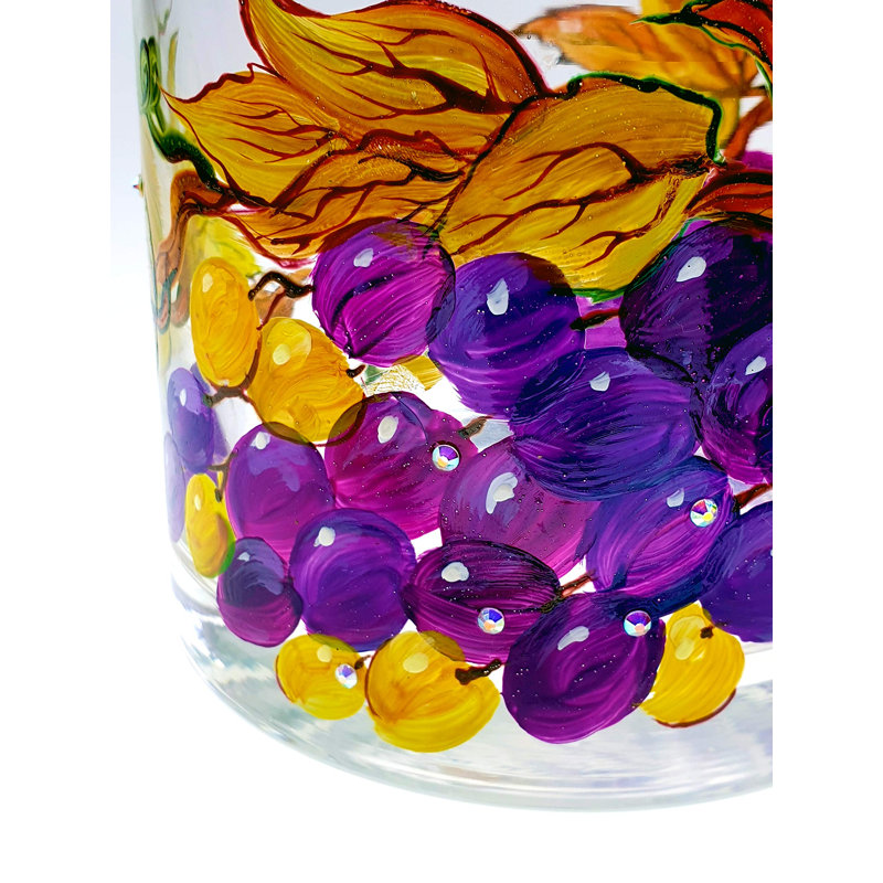 Victoria Bella 4" Candleholder Grapes, Decorative Glass