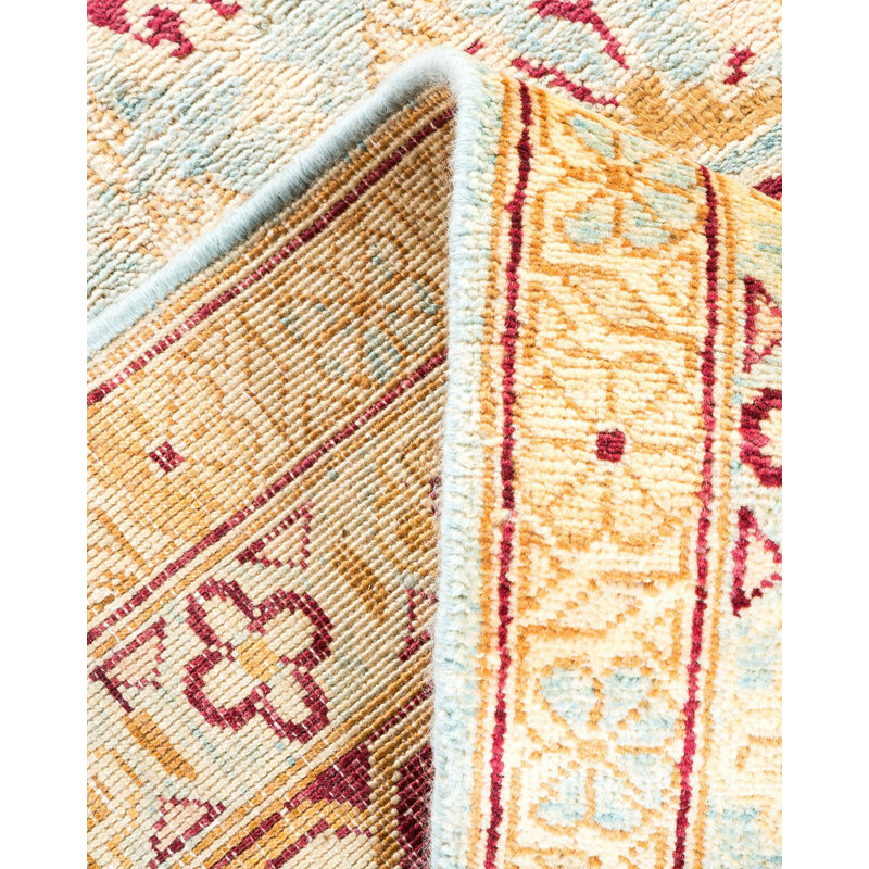One-of-a-Kind 9 X 12 2010s Wool Area Rug in Blue