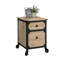 Classeur avec tiroir coulissant lisse, finition beige et naturelle-1750840150