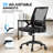 Ergonomic Mesh Office Chair, Adjustable Height Rolling Task Chair With Flip-Up Armrests and Lumbar Support
