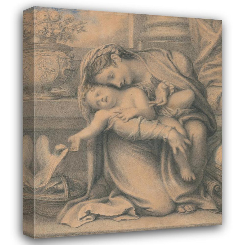 «Madonna and Child» par Richard Cosway - Art mural sur toile tendue avec châssis, H 48 po x l 33 po