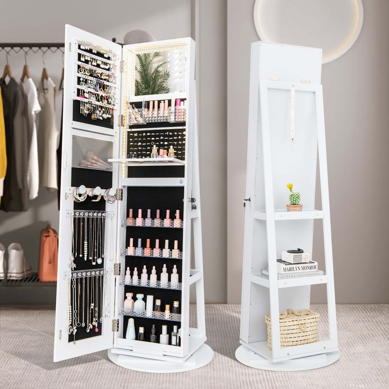 Nikos 21.5'' Wide Freestanding Jewelry Armoire