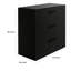Commode surdimensionnée Moru, 3 tiroirs profonds, bois noir moderne