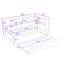 Lit plateforme avec rangement gigogne, ports USB et tablettes Postfield-1706079256