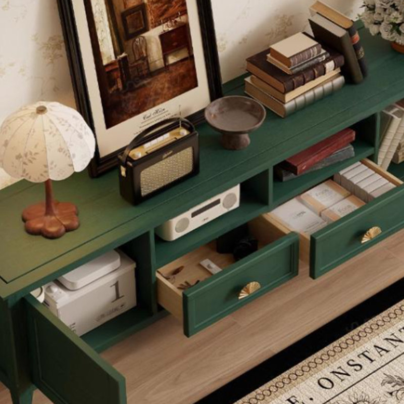 Meuble télé au design rétro et unique, H 20,07 po x L 78,74 po x l 15,74 po