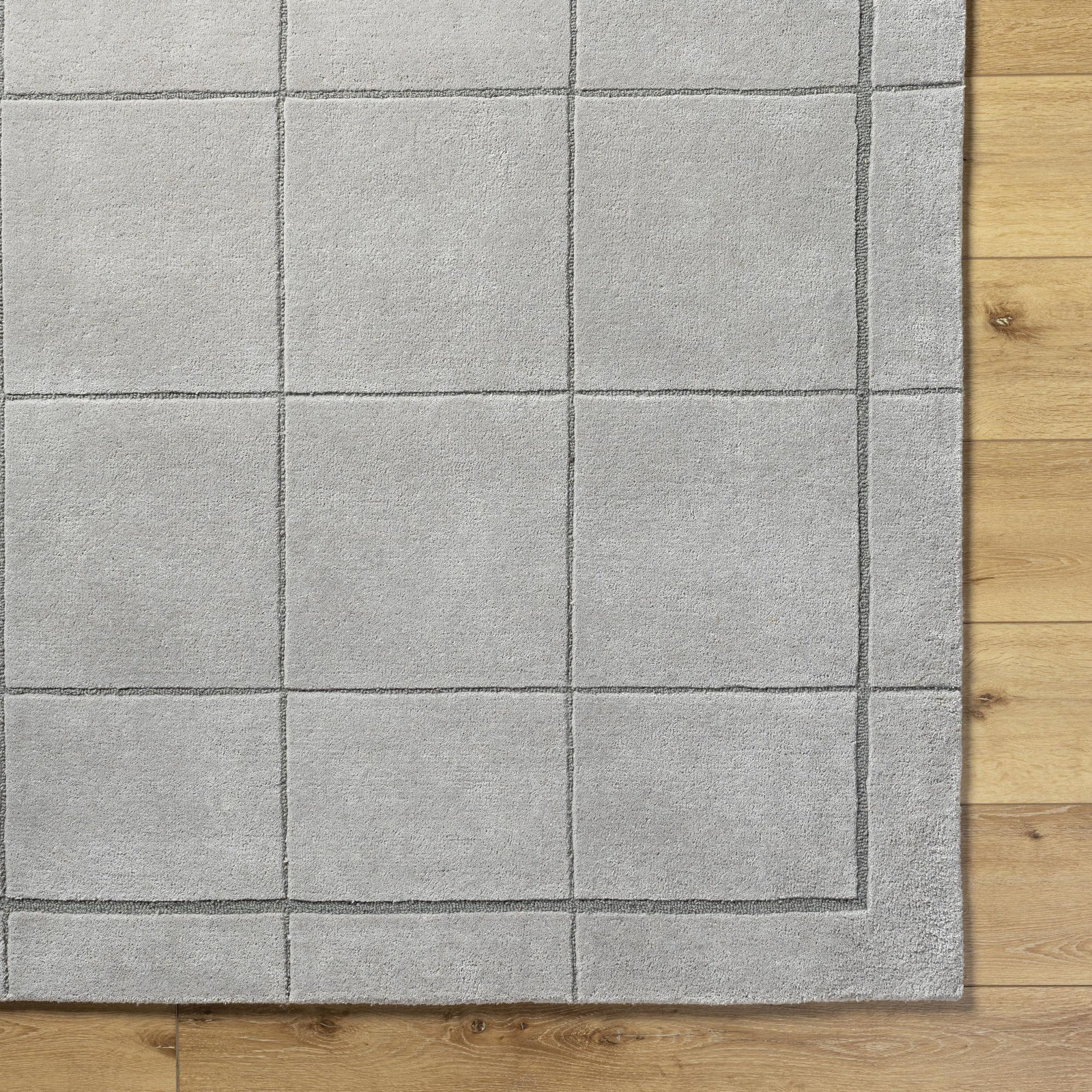 Mallory Hand-Tufted Sterling Grey Geometric Rug, Rectangle 2' x 3'