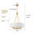 4-Light Dimmable Drum Fabric Chandelier