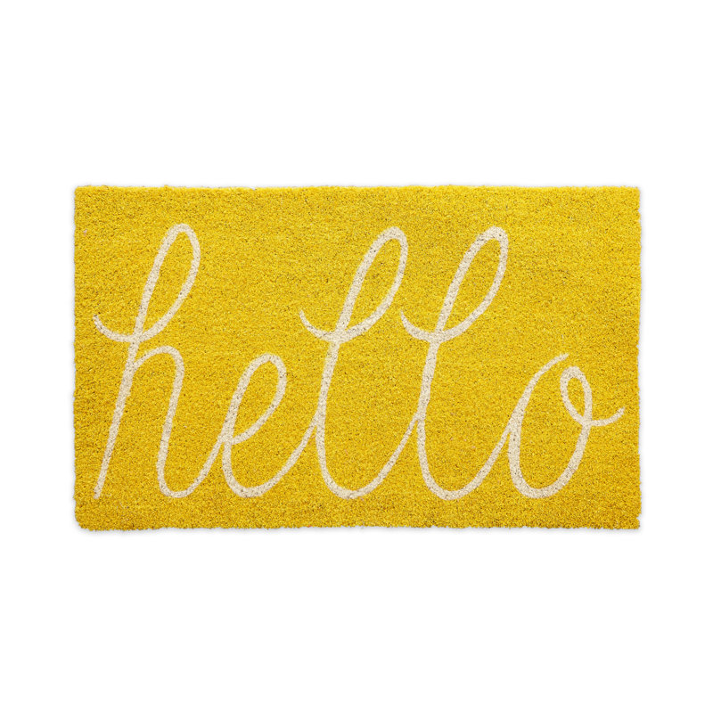 Epes Non-Slip Outdoor Doormat, Yellow
