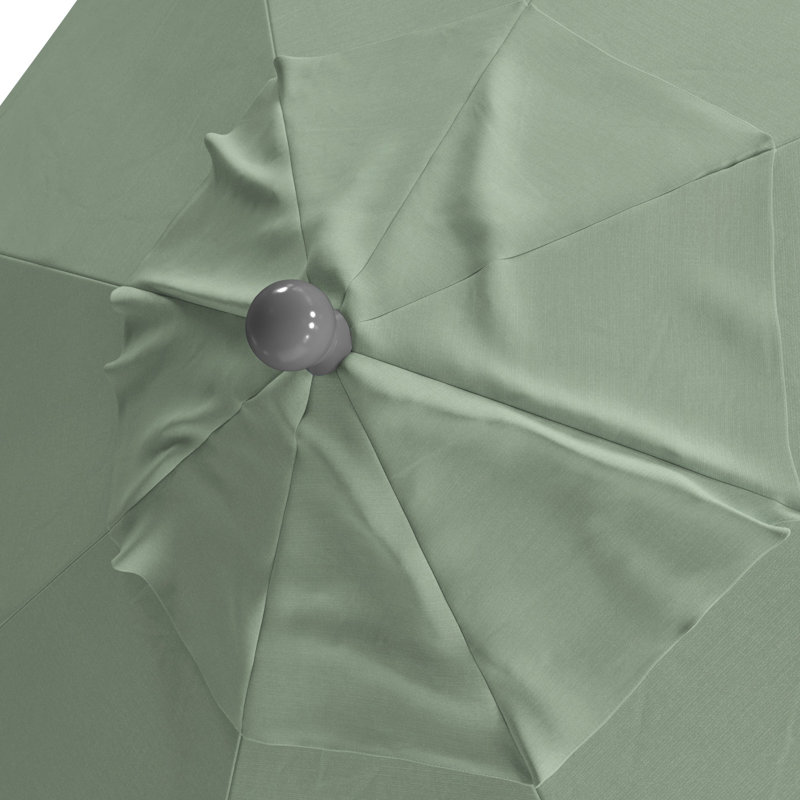 Parasol de marché 11 pi Laxmeena, Tissage uni Sunbrella® palette brume