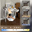 Meuble-lavabo multifonctionnel avec éclairage réglable à 3 niveaux avec miroir rabattable et rangement Table de maquillage profonde 15,75 po 2 tiroirs et 3 boîtes de rangement amovibles Bureau à domicile compact blanc