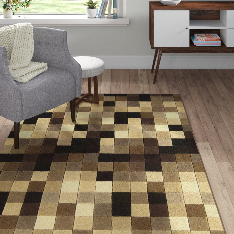 Alfreda Geometric Wool Hand Woven Area Rug, Rectangle 140 x 200cm