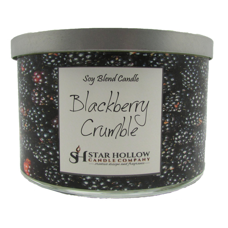 Blackberry Crumble Scented Jar Candle, 2.75" H x 4.25" W x 4.25" D