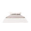 Grand lit plateforme tapissier avec tête de lit en velours de forme spéciale, structure en métal et bois massif, crème-443133467-443133469