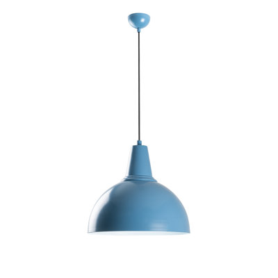 Light Blue Adjustable Chandelier, Metal Body, 11.8 x 9.8 inches | Total Height: 12.6 - 47.6 inches | Ø3.9 x 2.8 inches Base Plate | Socket Type: E27 Max 40W, Bulb Not Included | Elegant Design for Dining & Living Spaces