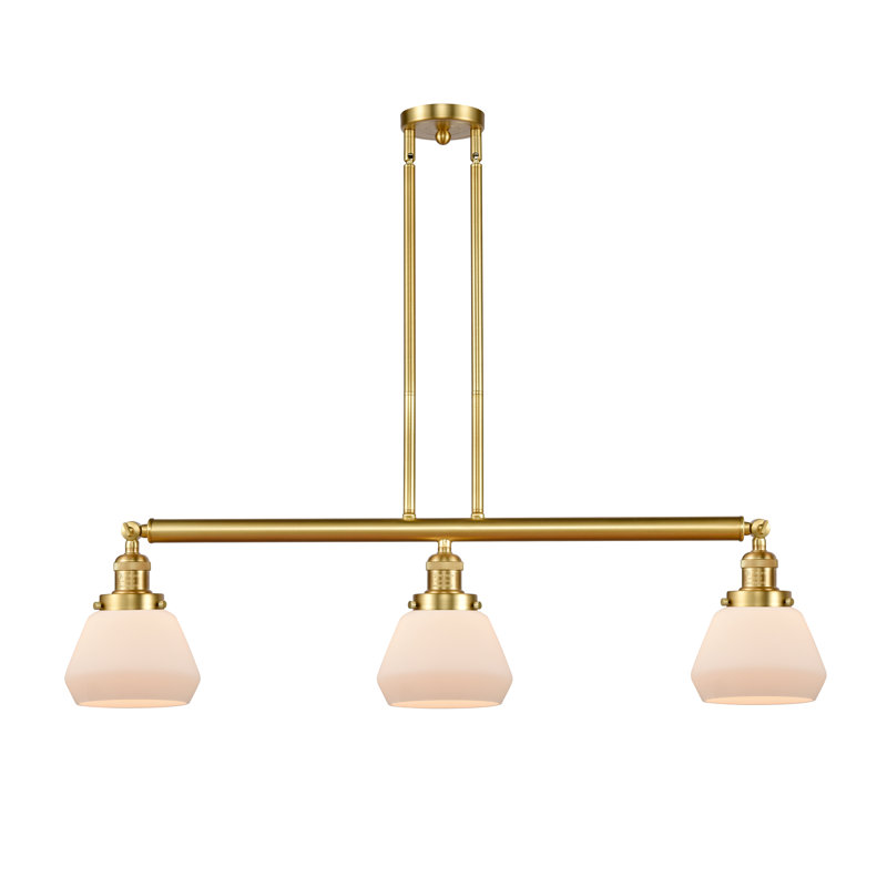 Chill 3 - Light Kitchen Island Pendant, Matte White Cased, Satin Gold