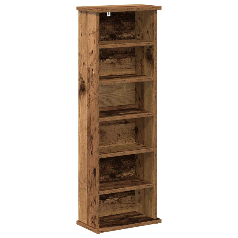 Engineered Wood 92cm H Media Shelves, Old Wood