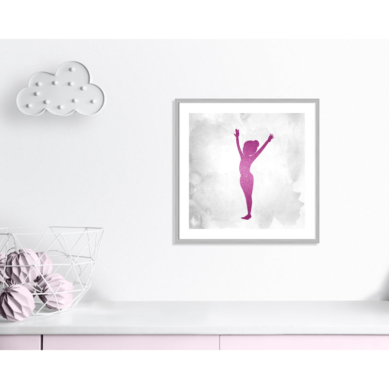 Gymnastique 2, H 27,5 po x l 27,5 po x P 1,19 po, Encadré de boîte argent