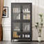 Armoire de salle à manger 59 "avec portes en verre Leclair