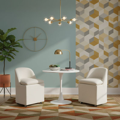 Ensemble de réception et table ronde en tissu de chenille moderne | Confortable et durable pour les salles de réception d'affaires