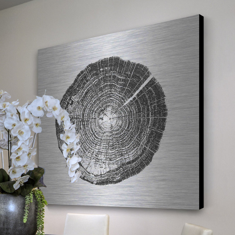 «Log Cutout Black» par Amanda Greenwood, reproduction sur métal, H 40 po x l 40 po x P 1,5 po