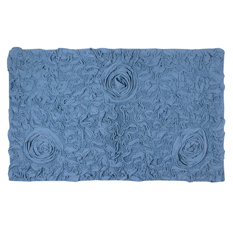Tapis pour salle de bain Schoenberger, L 40 po x l 24 po, Bleu ciel