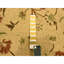 Tapis Biscotti brun 10 pi x 13 pi 10 po, Agra, motif de feuilles, velours zéro, 100% laine, noué à la main, colorants végétaux, tapis oriental