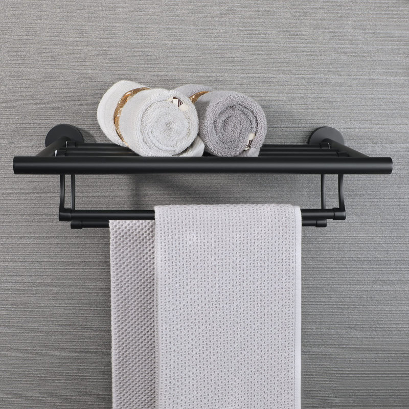 Cia 40cm 2 Wall Towel Bar, Black