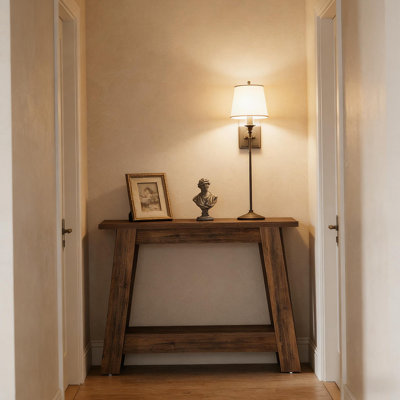 Rustic Console Table,2-Tier Entryway Table,Narrow Sofa Table