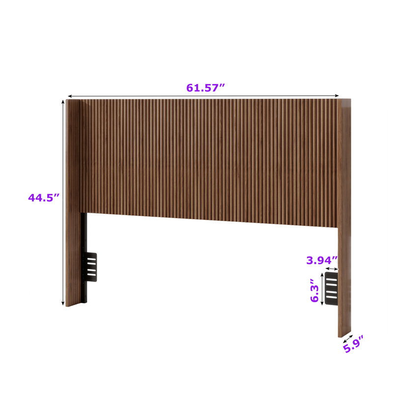 Tête de lit cannelée en bois