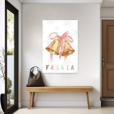 Falala Jingle Bells Abstract Contemporary Winter Landscape Wall Art Print by Mathieu - Wrapped Canvas Print