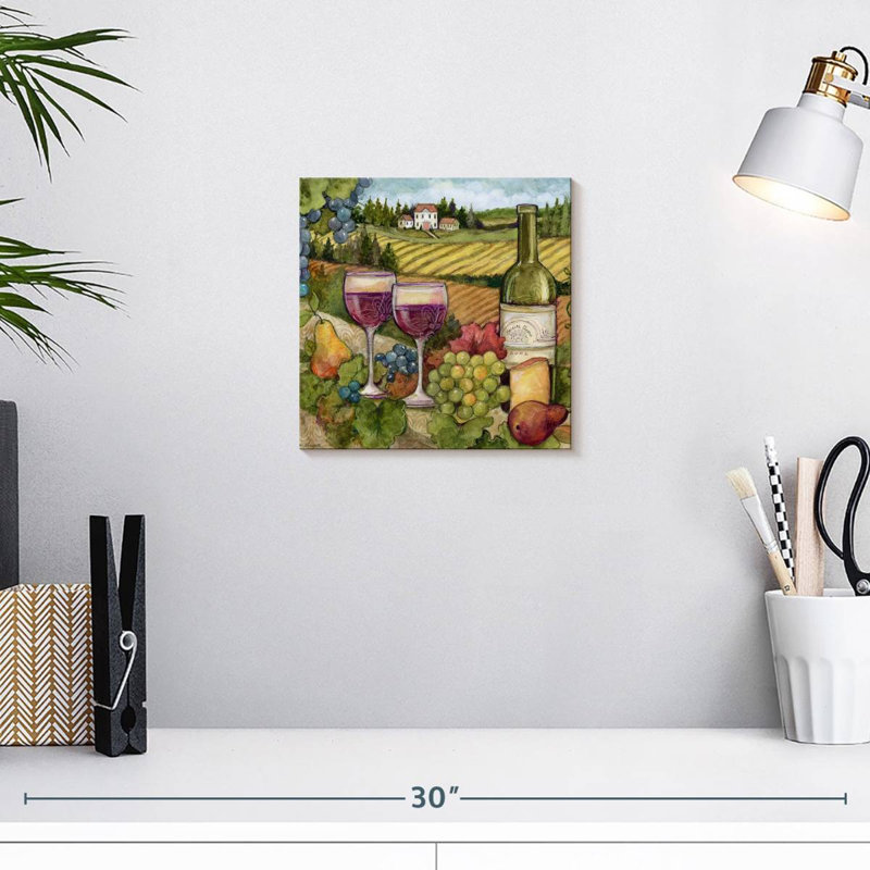 Vignoble d'automne, H 10 po x l 10 po