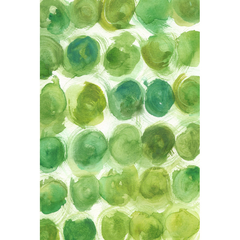 Spearmint I by Chariklia Zarris - Painting on Canvas, 30 cm H x 20 cm W, Black Floater Framed