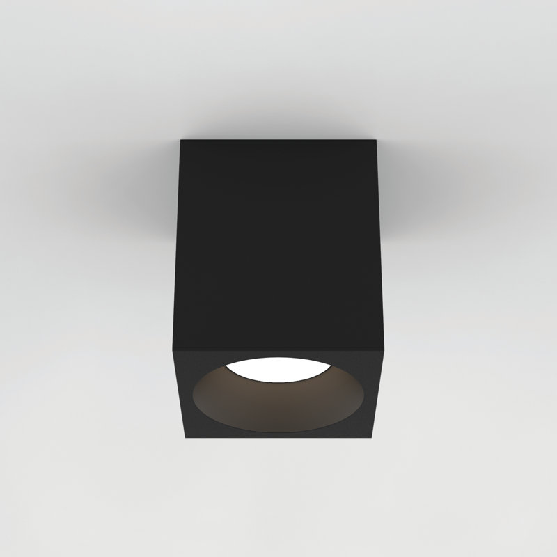 Kos LED Outdoor Flush Mount, 130, Textured Black
