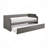 Daybed With Trundle Textured Fabric Upholstered Wooden Furniture 1Pc, Daybed In A Box-654703948