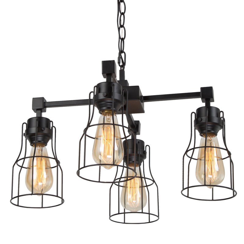 Lustre classique unique à 4 lumières