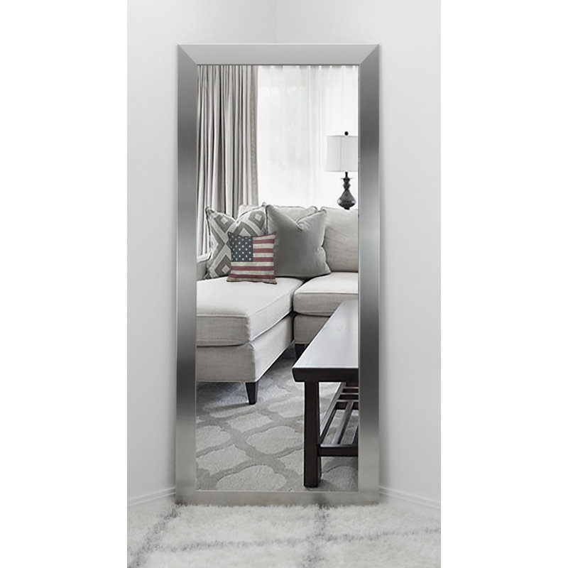 Miroir d'appoint Miami, 32 po, argent, 71 po