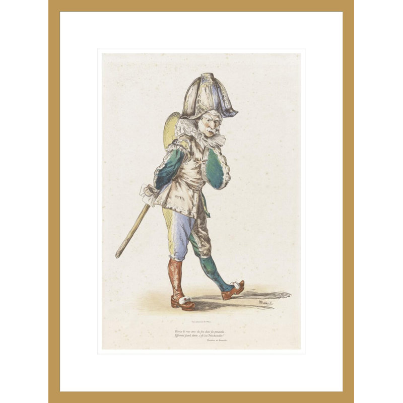 «Polichinelle» par Edward Manet, impression giclée sur cadre, H 21,75 po x l 16,51 po