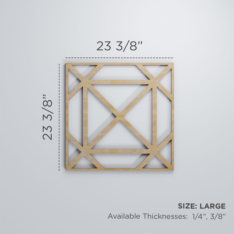 Panneaux muraux décoratifs en bois Buxton, Cerise, H 7 3/8 po x l 7 3/8 po x P 3/8 po