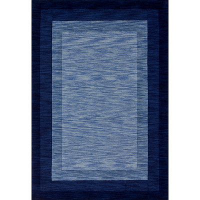 Tapis bleu en laine touffeté à la main Keifer