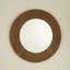 Miroir circulaire en corde de chanvre tissé à la main 24 pouces - Décoration murale décorative pour le salon, la salle de bain et la chambre à coucher | Style bohème naturel