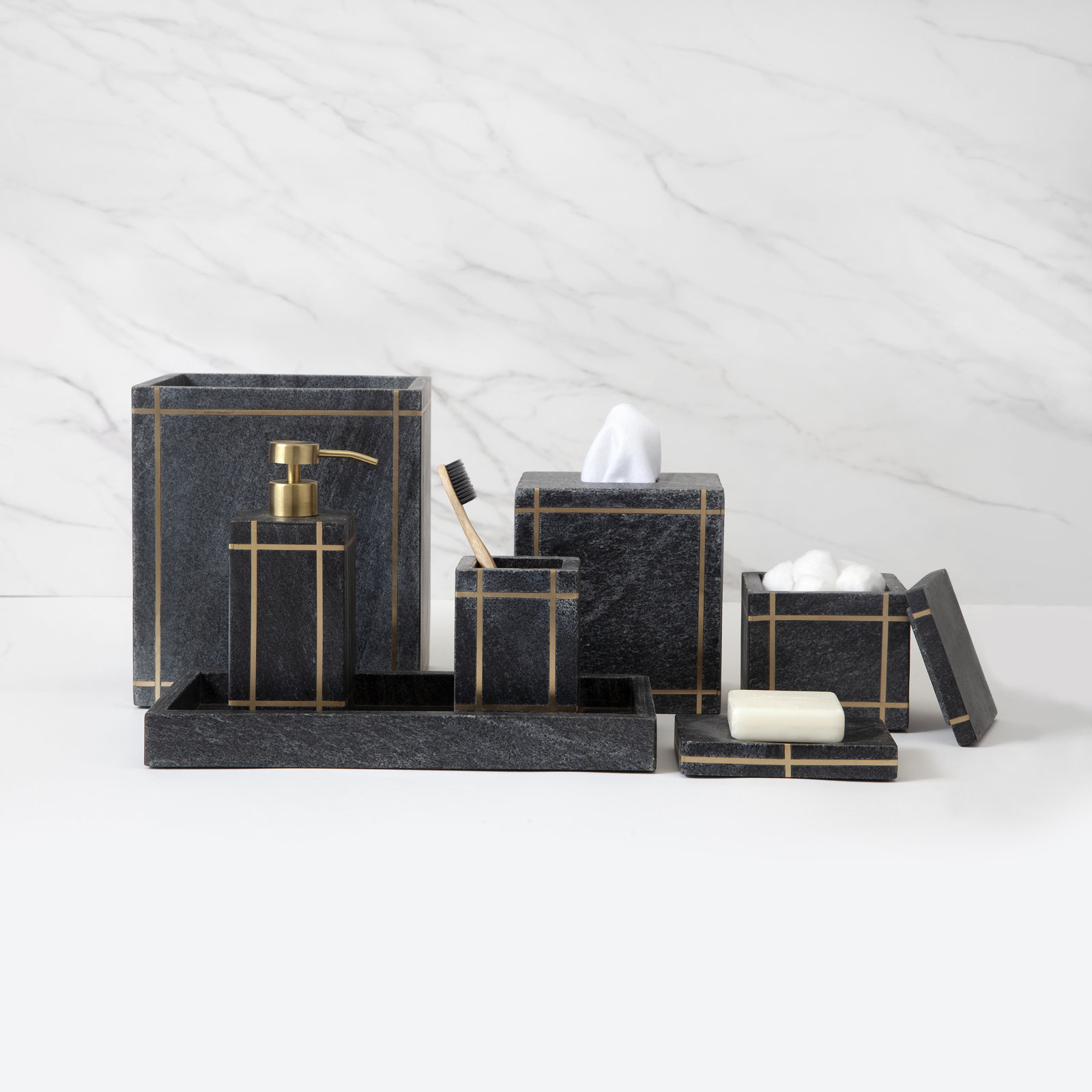 Perlita Marble Tissue Box Cover