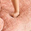 Rose courbé avec motif compressé, éléments nordiques pour le salon, chenille douce, 4 décor minimaliste
