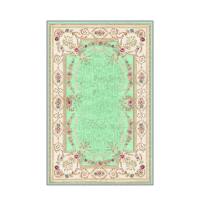 Stylish Hall Carpet (3.3 x 6.6 ft), 100% Polyester, 0.3 in Pile Height | Antibacterial, Non-Slip PVC Felt Dot Underside | Machine Washable, 3D Digital Print, Durable & Easy to Clean | Perfect for Entryway & Living Areas