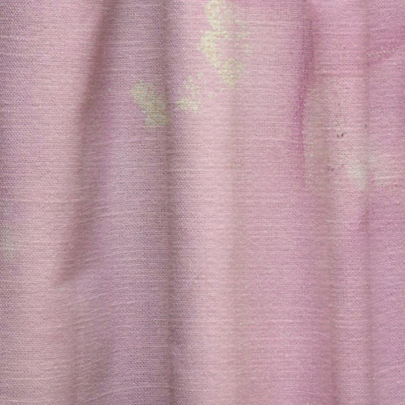 Panneau de rideau simple semi-diaphane rose avec motif de vagues roses II, L 52 po x L 63 po