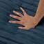 Lit compressible rembourré en velours côtelé Blue
